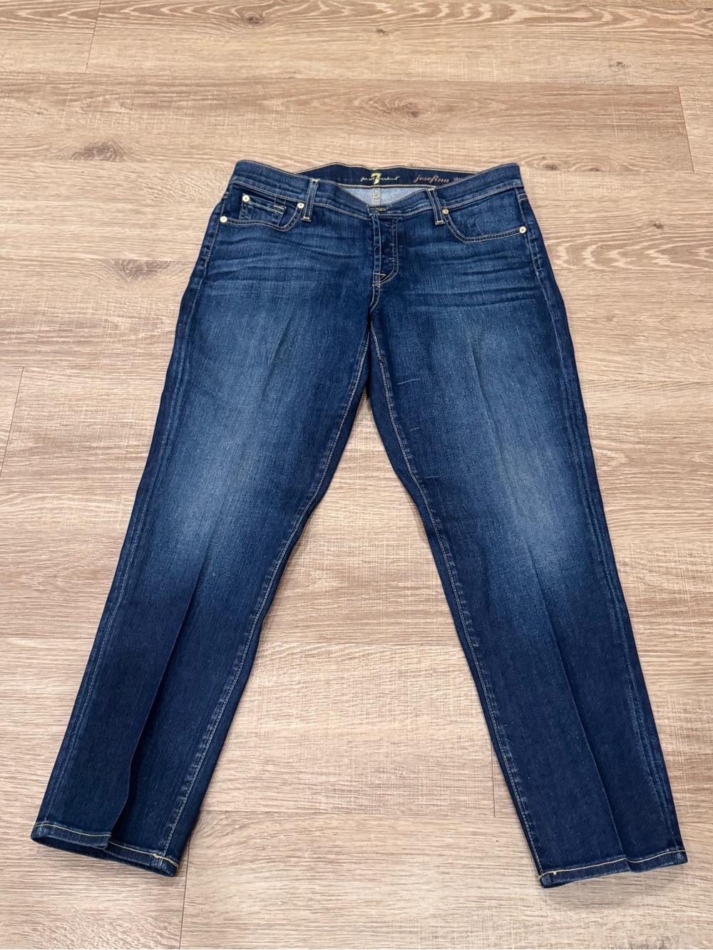 7 For All Mankind Josefina Skinny Boyfriend Jeans Size 29 Dark Wash